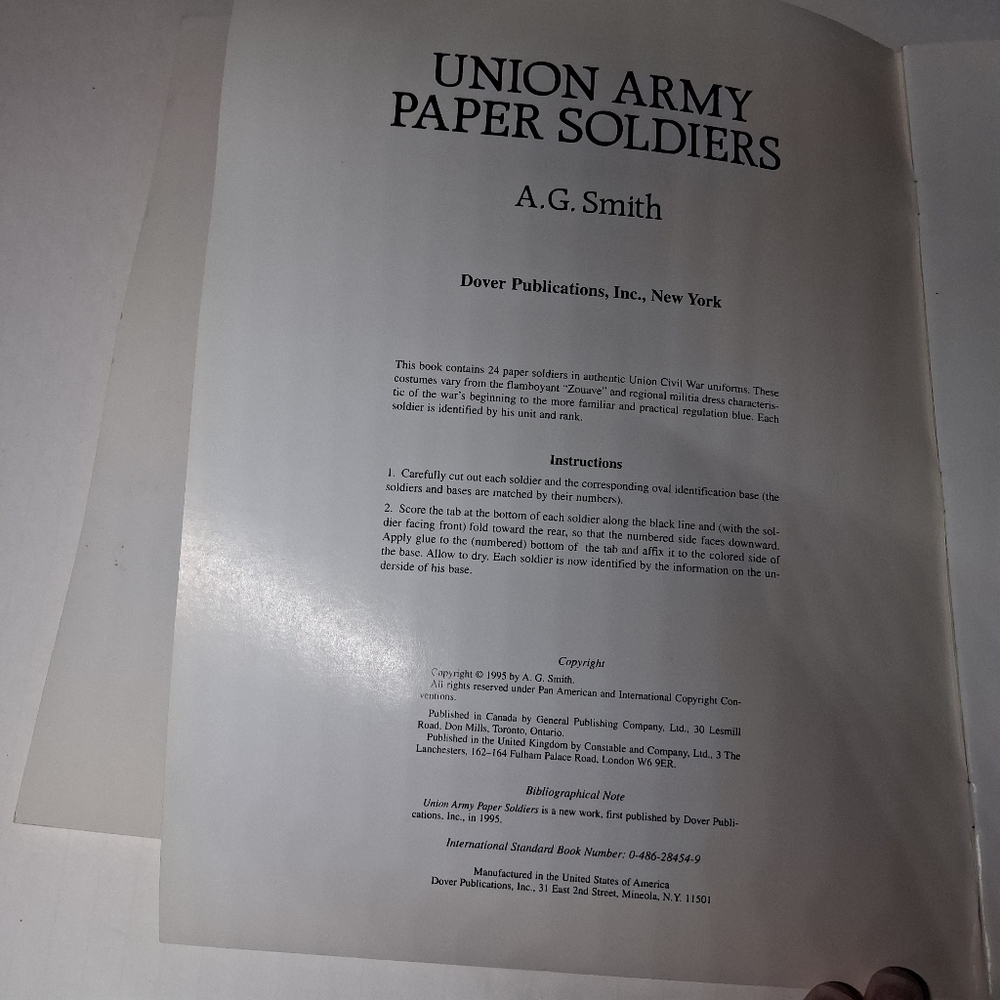 Confederate And Union Army Paper Soldiers Paper Dolls AG Smith - Picture 9 of 16